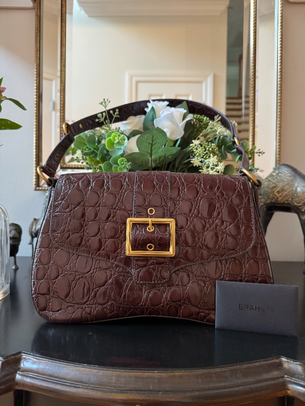 BRAHMIN Vanderbilt Collection Ganache Nerida Shoulder Bag